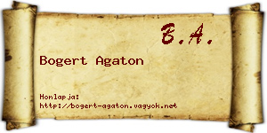 Bogert Agaton névjegykártya